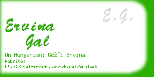ervina gal business card